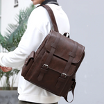 Mochila Vintage Urban Leather café oscuro🧳✨