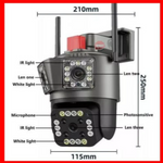 📦 Cámara de Seguridad Exterior Triple Lente WiFi 1080P | TechShop